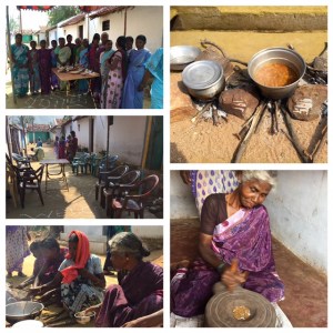 Tribal women and the cooking event