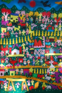 Handmade picture of rural life