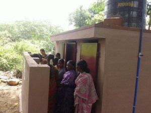 The first public sanitation facility in the village