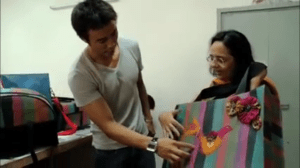 Anita shows her bags