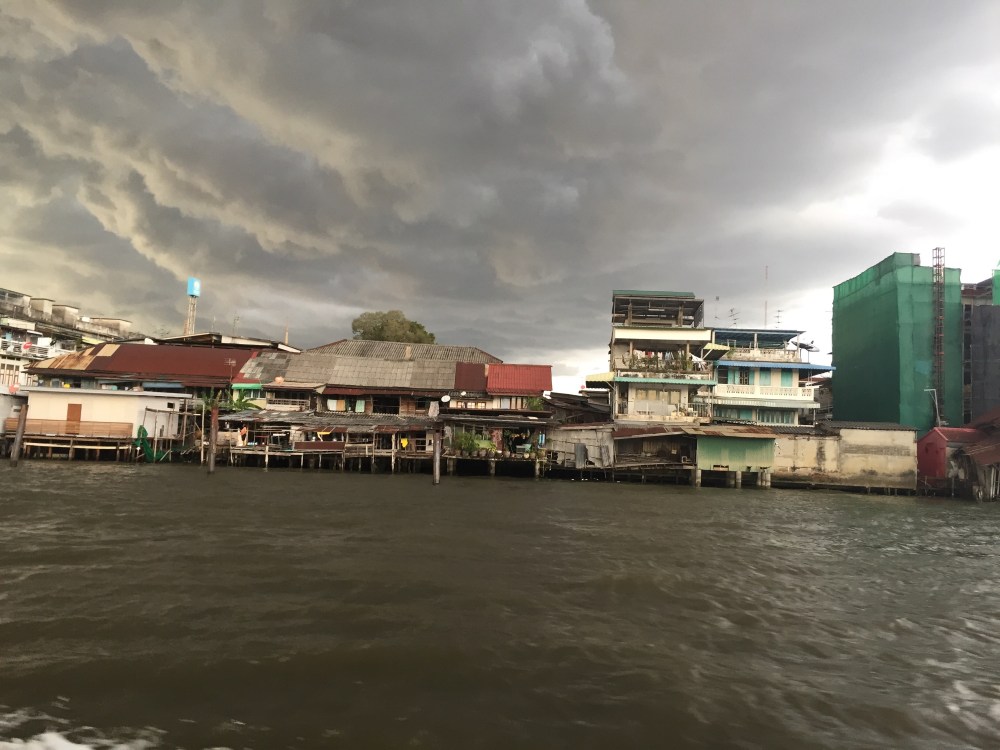Monsoon clouds over the Chao Phraya river, Bangkok