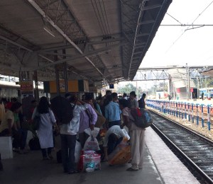 At the train station in Cochin