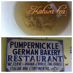 Kahwa tea and pumpernickel 