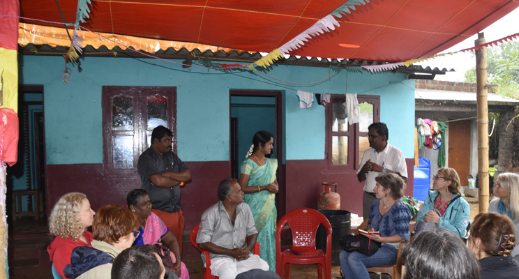 Talking to small farm holders in rural South India