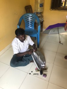 Assembling an umbrella